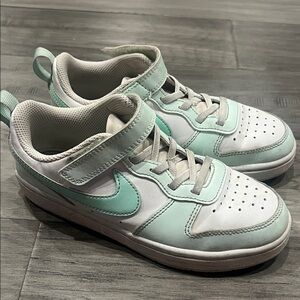 Kids' Nike Dunks Low White and Mint Green Sneakers